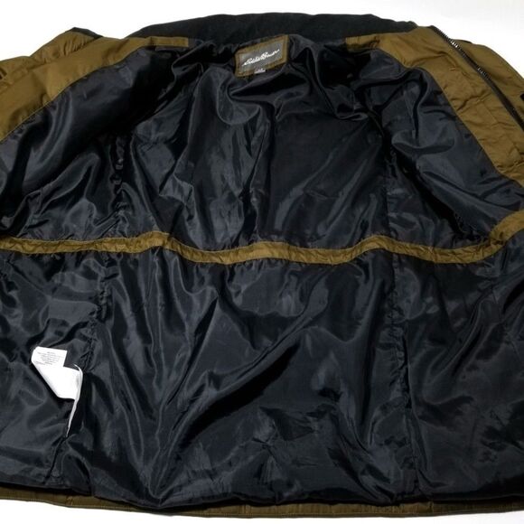 EDDIE BAUER Quilted Down StormRepel DWR Cargo Puffer Parka Jacket Small Gorpcore - Picture 8 of 10